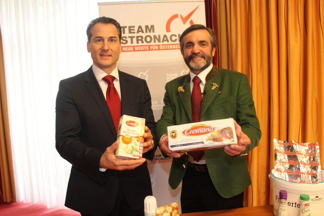 Robert Lugar und Leo Steinbichler vom Team Stronach fordern: "Ungesunde Genussmittel sollten höher besteuert werden."