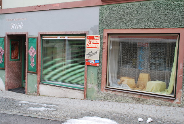 Leere Schaufenster prägen das Ortsbild