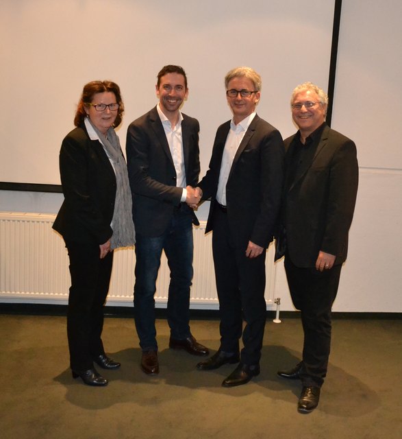 Der neu gewählte Spitzenkandidat Alois Mondschein (2. von rechts) mit Vizebürgermeisterin Helga Maikisch, ÖVP-Obmann Michael Hoffmann und Stadtrat Manfred Hofer (von links). | Foto: ÖVP