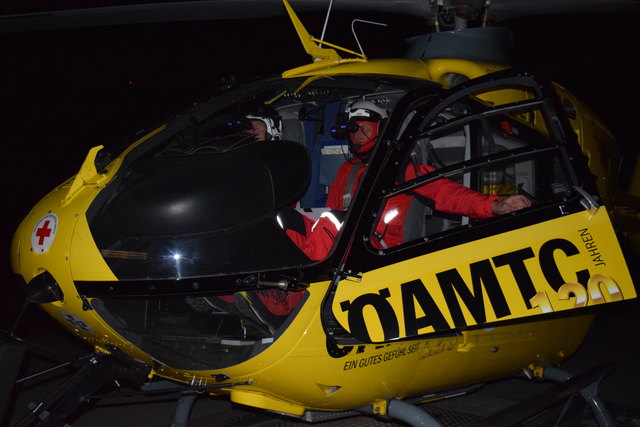 Die NVG dienen nur dazu, einen in der Dämmerung begonnen Einsatz der in die Nacht geht, den Heimflug bzw. den Flug ins Zielkrankenhaus sicherer zu gestalten. | Foto: Widerin