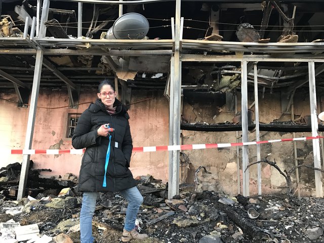 "Wir haben ein Ziel", sagt Yulia Haybäck sichtlich gezeichnet: "Bis Juli wollen wir wieder einziehen." | Foto: privat