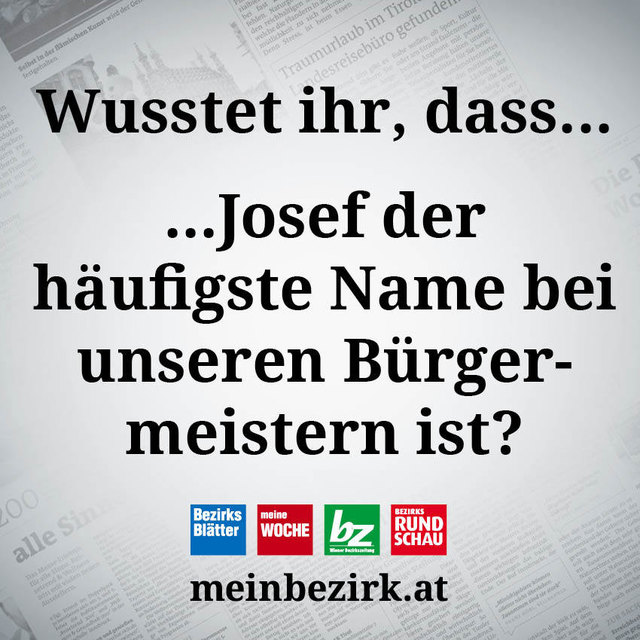 Bei den Bürgermeisterinnen sind die Namen Karin und Elisabeth (je acht) auf dem ersten Platz.