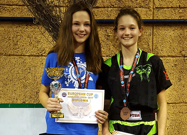 Sophie Scherr (rechts) aus Wies holte Bronze beim Europacup in Karlovac (KRO). | Foto: KK