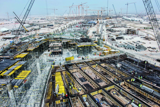 Der Midfield Terminal Complex am internationalen Flughafen von Abu Dhabi ist derzeit eines der eindrucksvollsten Bauprojekte des Emirats. | Foto: Doka