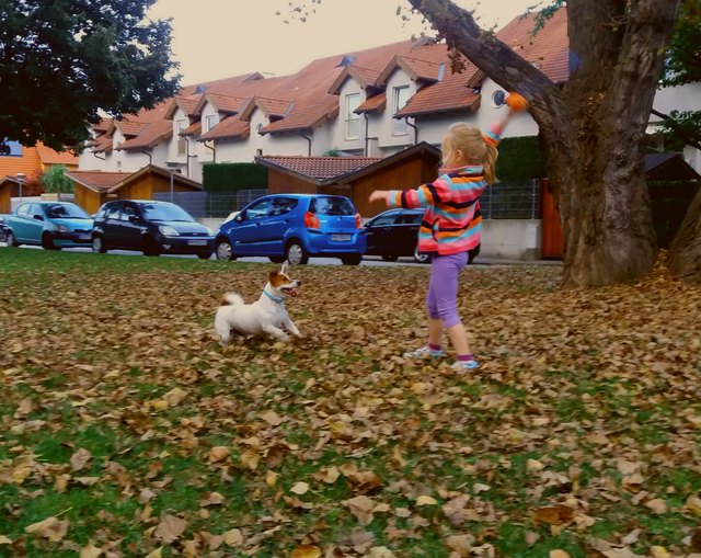 Laura mit unserem Jack Russel "Jacky"