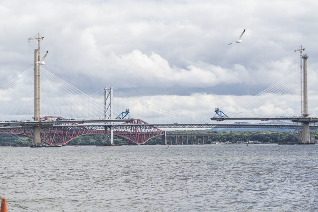 Queensferry Crossing: An der Ostküste Schottlands, nahe Edinburgh, entsteht zurzeit die weltweit längste Schrägseilbrücke mit 3 Pylonen. | Foto: Doka