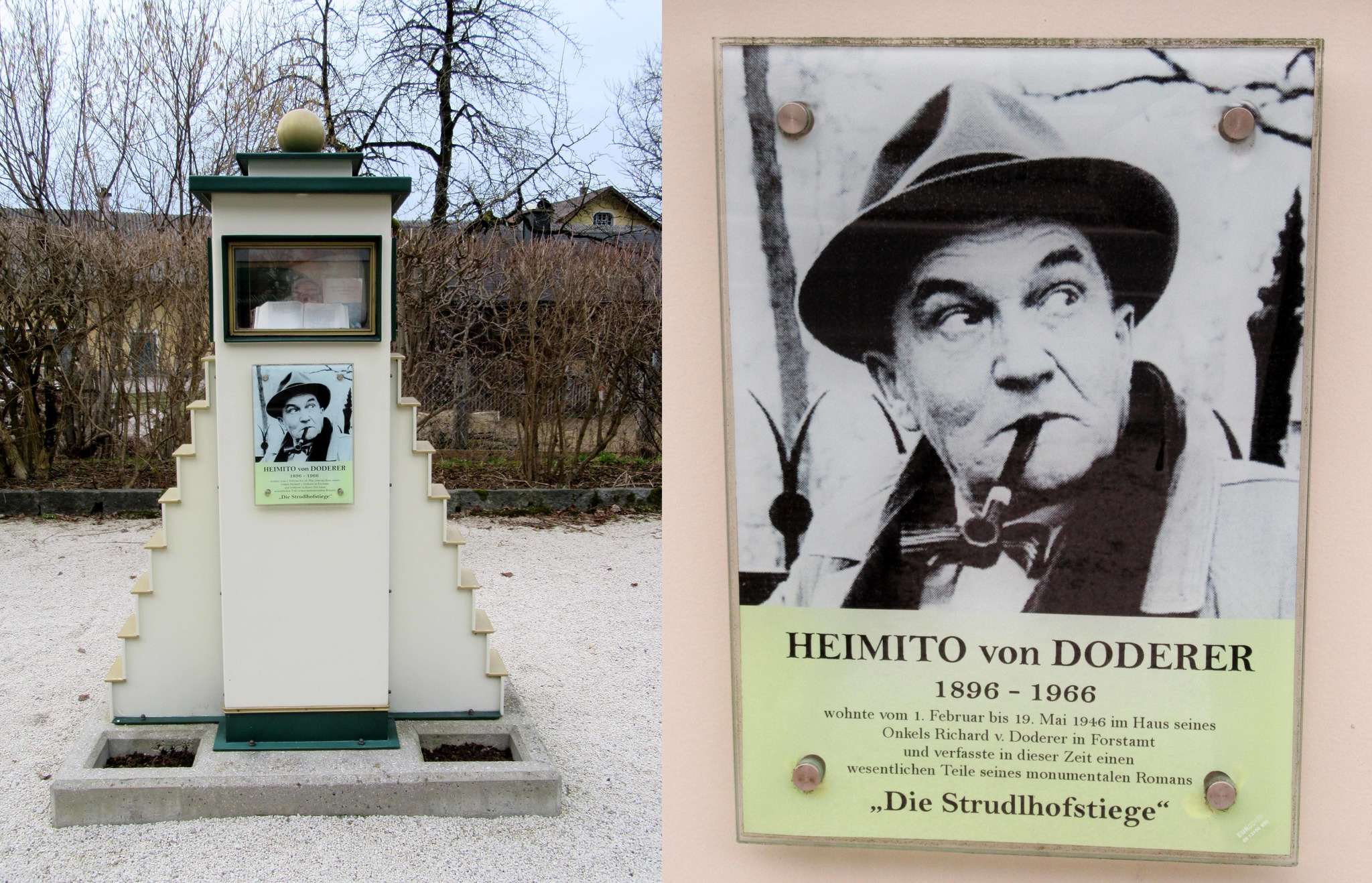 Heimito von Doderer-Denkmal in Weißenbach bei Steinbach am Attersee ...
