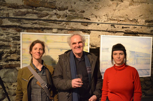 Dieter Kleinpeter mit seinen Assistentinnen Ingrid Schreyer (li.) und Gunda Gruber