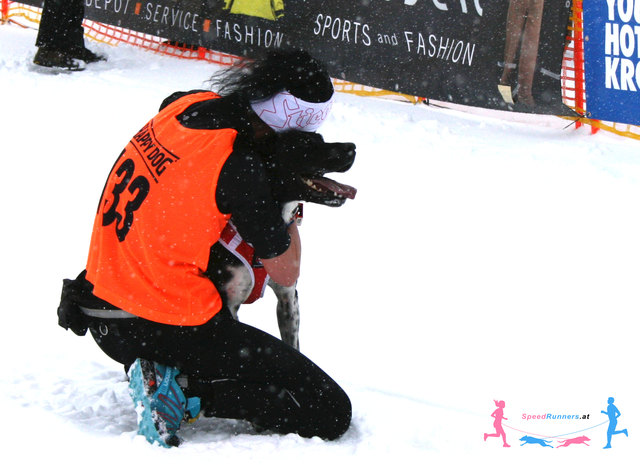 Im Ziel werden die Hunde besonders gekuschelt! © SpeedRunners.at