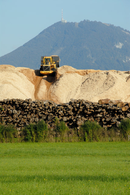 Der Holz-Berg vor dem Gais-Berg: Kaindl ist der größte Holzverarbeiter im Land | Foto: Alle Fotos: Kaindl