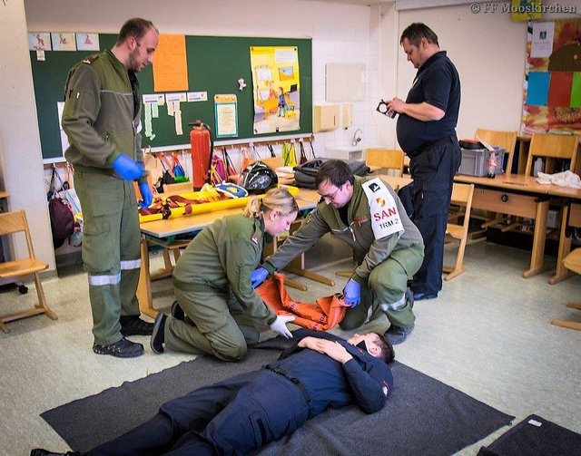 Bei der Sanitätsprüfung mussten viele Aufgaben bewältigt werden. | Foto: KK