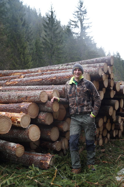 Schlägt bis zu 6.000 Festmeter Holz pro Jahr: Bernhard Ebner