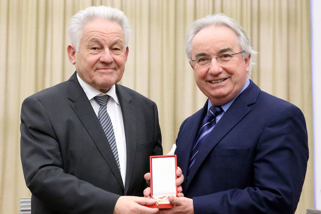 Landeshauptmann Josef Pühringer und Karl Buchberger