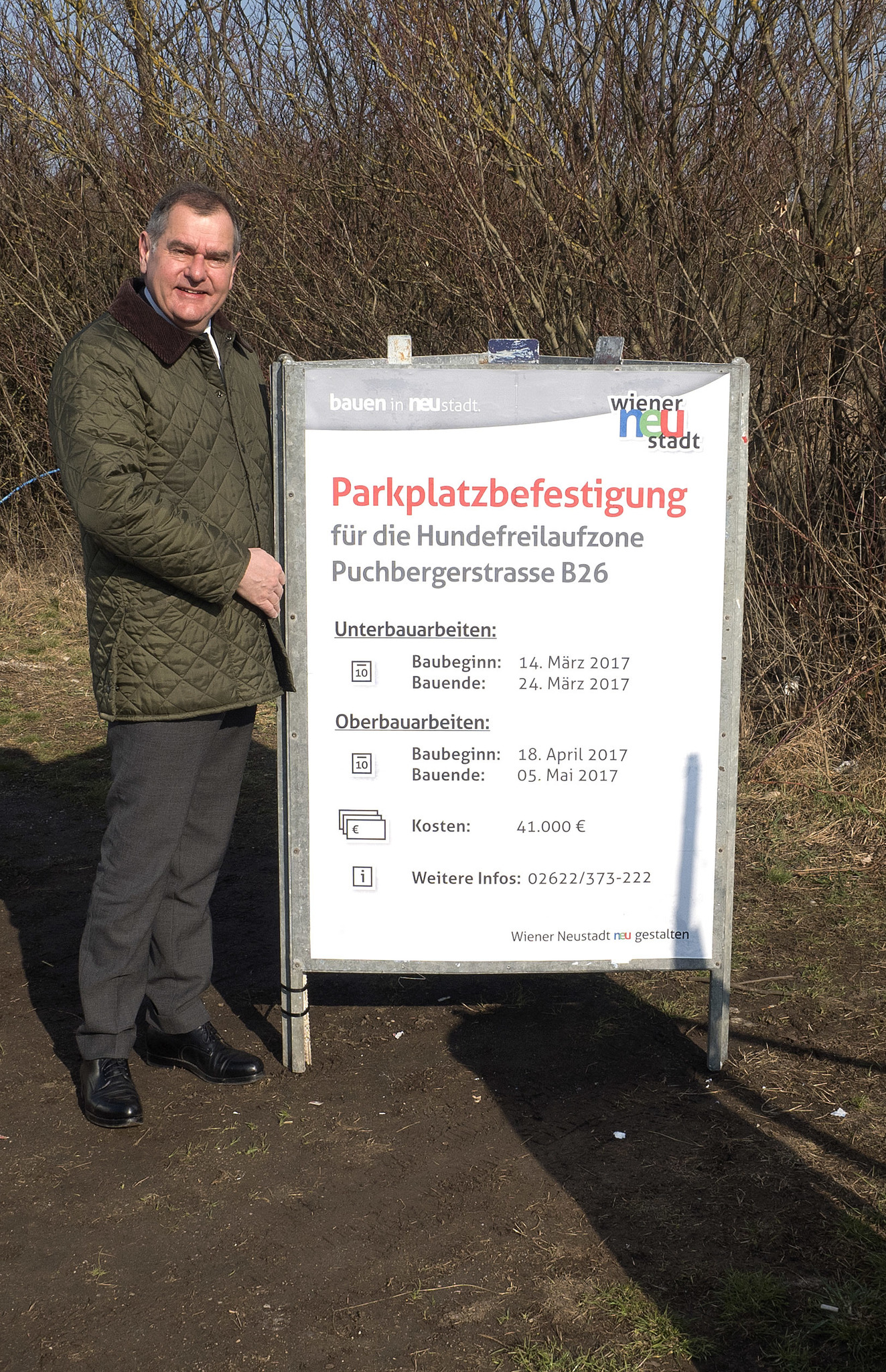 Asphalt für Parkplatz der Hundefreilaufzone Wiener Neustadt