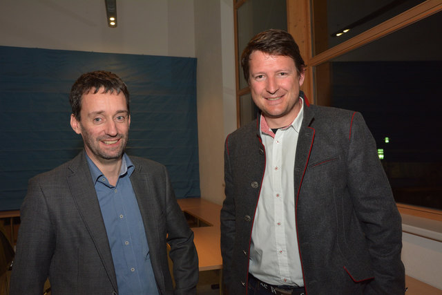 Christoph Tschaikner, GF Via Claudia Augusta, mit Ronald Petrini vom TVB Naturparkregion Reutte