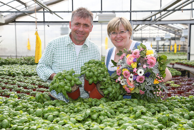Kräuterexperte und Gartenbauunternehmer Johann Winklhofer und Pauline Trausnitz, Geschäftsführerin der Gärtner und Gemüsenbauern
