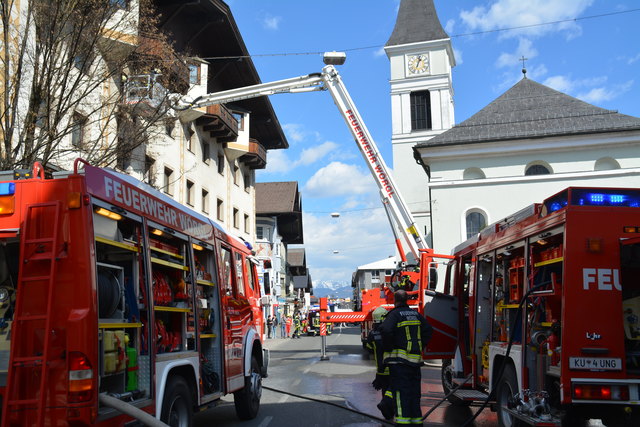 Zimmerbrand im Hotel Alte Post im Wörgler Zentrum.