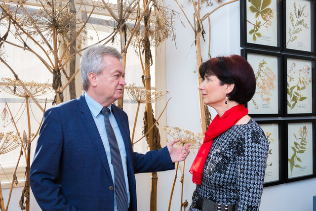 "Aufklären und sensibilisieren", sagen LR Anton Lang und Andrea Krapf, hier vor einem Riesen-Bärenklau. | Foto: Jorj Konstantinov