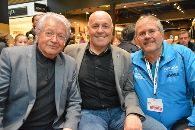 ÖTTV-Präsident Konsulent Hans Friedinger, Oberwarts Bürgermeister Georg Rosner und UTTC Oberwart-Obmann Franz Felber genossen spannende Spiele.