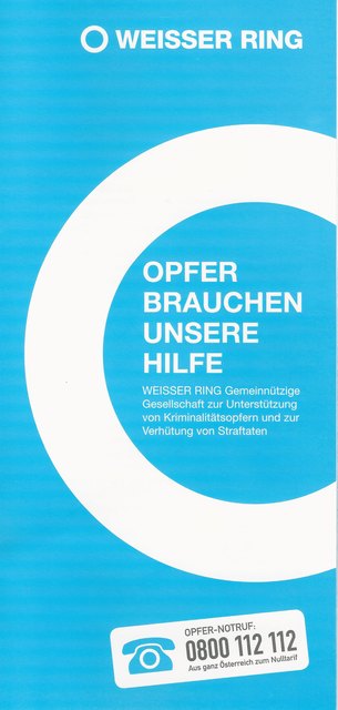 Folder: Weisser Ring | Foto: Weisser Ring Österreich