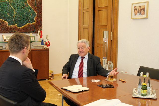 Josef Pühringer im Interview mit BezirksRundschau-Chefredakteur Thomas Winkler.
