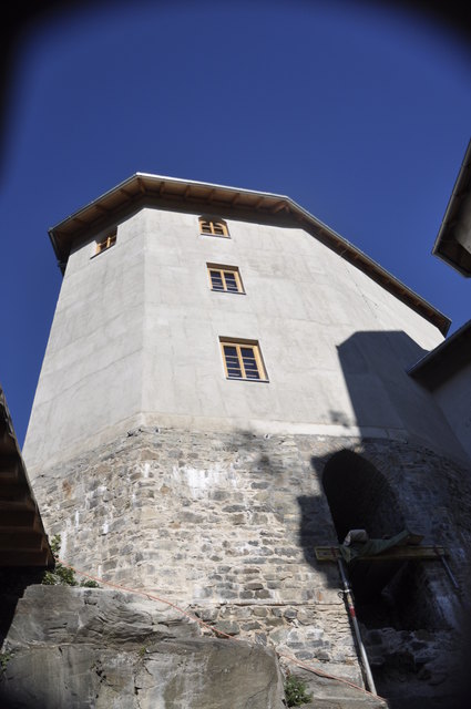 Polygonaler Turm von der Burg Deutschlandsberg - Photo: Bettina Strejcek (Fürpaß)