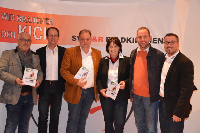 Gottfried Zwatz, Gerhard Schreilechner, Bürgermeister Martin Treffner, Ingrid Maier, Stadtrat Herwig Tiffner und Peter Michael Kowal (von links)