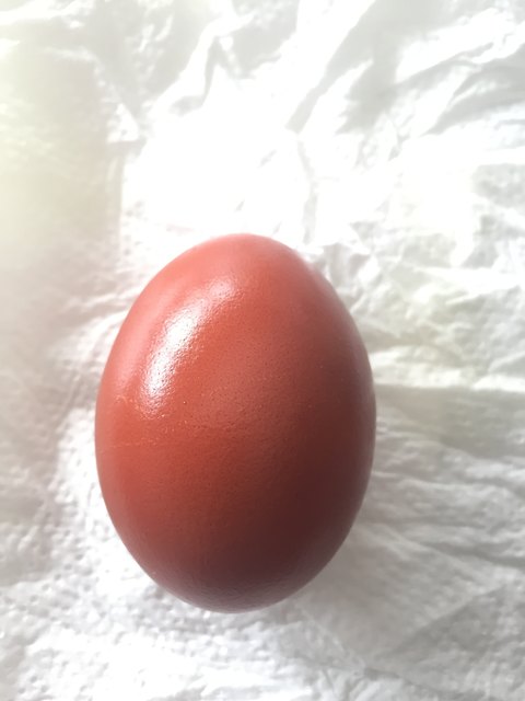 Eier färben mit Zwiebelschalen - das Ergebnis