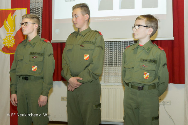 Neu beigetretene Jugendmitglieder: v.l.: Jakob Entholzer, Kevin Humer, David Em