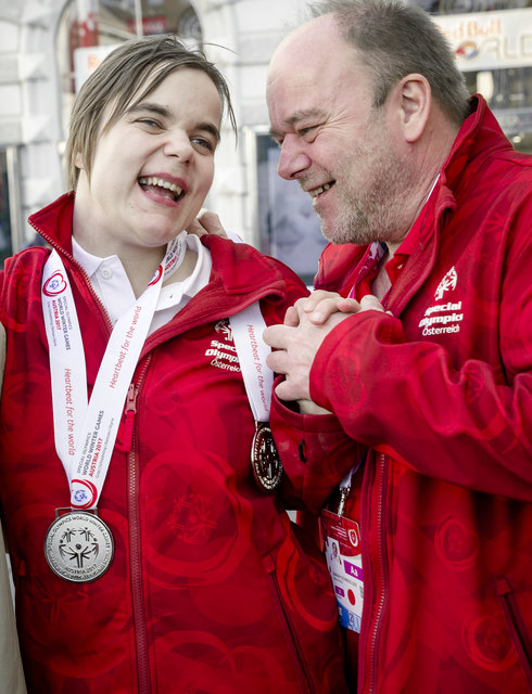 Starkes Duo: Sarah Schmölzer und Papa Franz