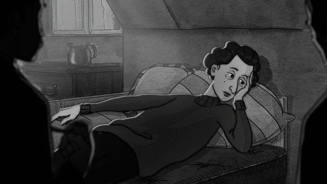 Edith Tudor-Hart als Animationsfigur in dem Film „Auf Ediths Spuren”. | Foto: Stadtkino Filmverleih