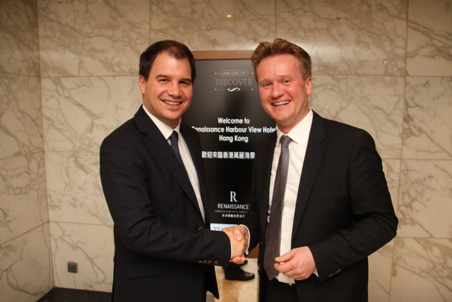 Die Weiz-Connection in Hongkong: Michael Schickhofer und IV-Präsident Georg Knill | Foto: Land Steiermark