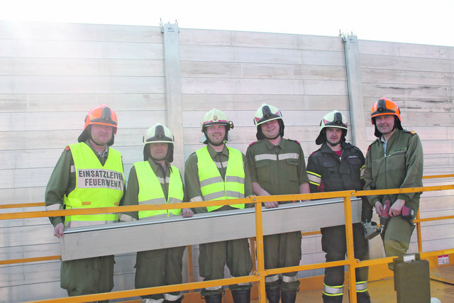 FF Grein: Günther Schatz, Gottfried Grottenthaler, Stefan Lumetsberger, Stefan Kloibhofer, Georg Jakob (FF St. Nikola) & Klaus Kurzbauer.