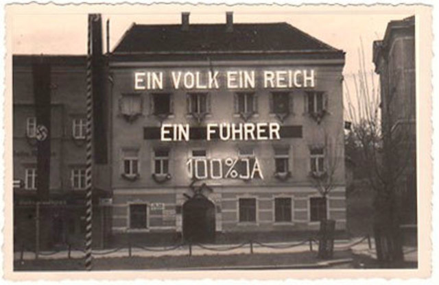 Gasthof Schatzl - Volksabstimmung 10. April 1938 | Foto: http://www.ooezeitgeschichte.at