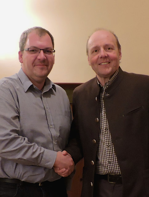 Amtsübergabe: Christian Karner (l.) und Alfred Metzner (r.). | Foto: ÖTK Ternitz