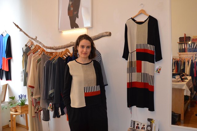 Die Bauhausserie ist besonders: "Die Stücke sind sehr aufwendig, das Kleid besteht aus 25 Teilen und kostet 250 Euro".