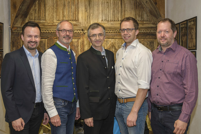 Von links: Florian Grugl, Anton Scheuwimmer, Reinhold Klinger, Fritz Robeischl und Alexander Skrzipek.