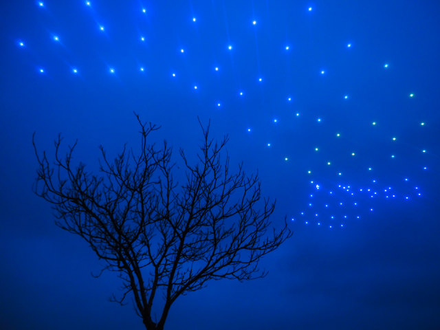 Die Spaxels zeichnen einen 220 Meter weiten Bogen ans Firmament. | Foto: Martin Hieslmair