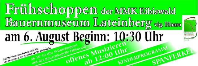 die MMK lädt zum Frühschoppen ein