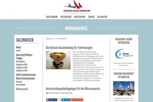 Auszug aus der Homepage des ÖSV