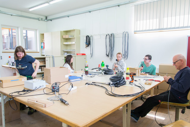 Jugendliche bei ihrer Tätigkeit in einem Arbeitsbereich des Joker Hofes in Tollet | Foto: OÖZIV | Katharina Kühn