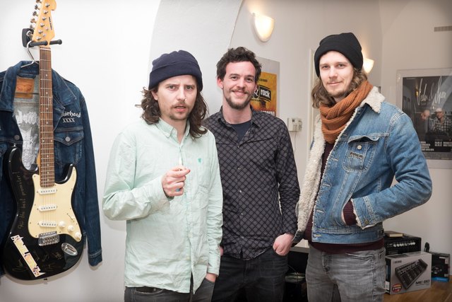 Yves Krismer, Benedikt Trenkwalder und Jan Haußels (v.l.) sind Mother's Cake. | Foto: Arnold Burghardt