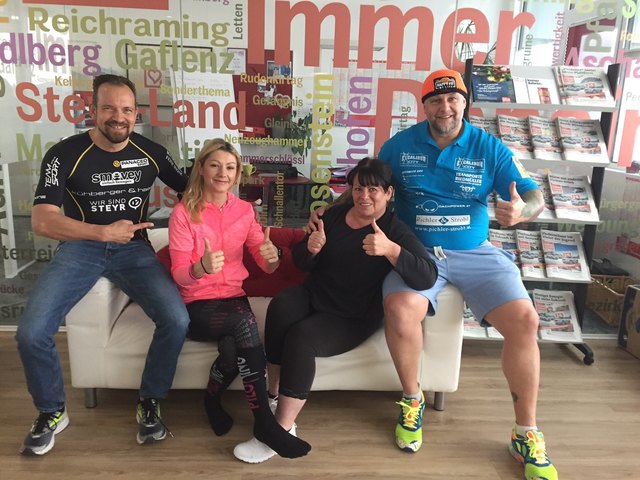 Andreas Gindlhumer, Juliana Käfer, Diana Postl und Franz Müllner