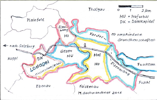 Die Ortschaften der Gemeinde Hof bei Salzburg
