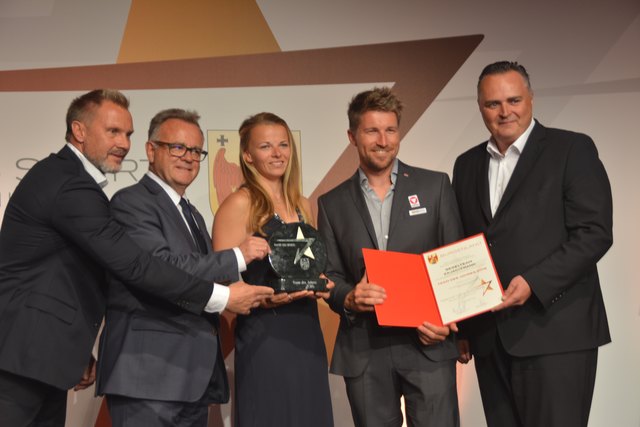Mannschaft des Jahres: Thorsten Fink, Hans Niessl, Tanja Frank, Thomas Zajac und Hans Peter Doskozil