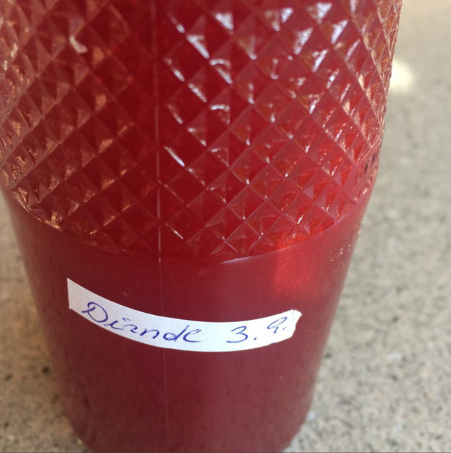 Die letzte Flasche Dirndlsaft :)