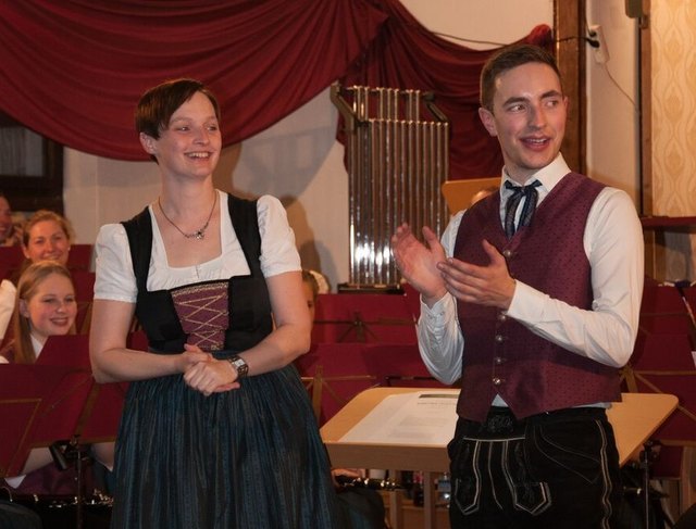 Kapellmeisterteam Ursula Fischer und Dominik Ortmaier