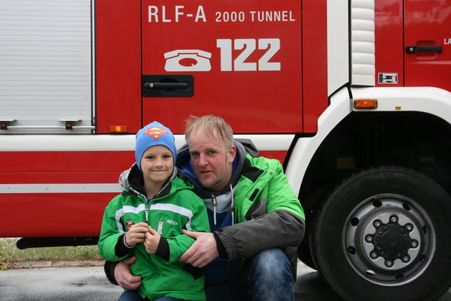 Fabian aus Spittal war von der Übung begeistert. Er hat sie mit Vater Fabian besucht
