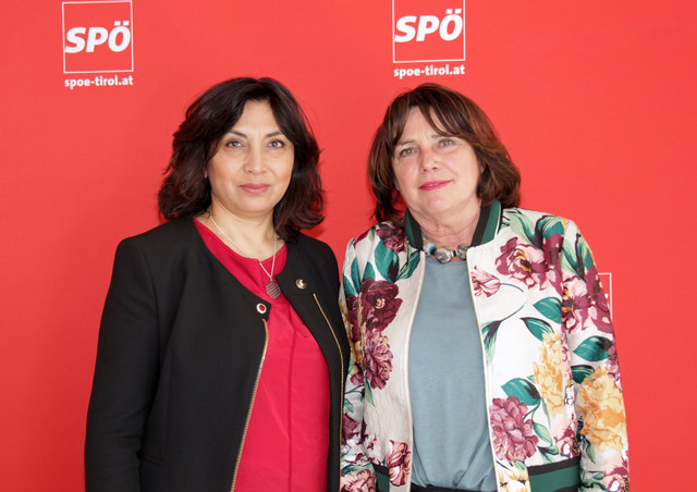 Selma Yildirim und Gisela Wurm fordern endlich Taten beim Gewaltschutz in Tirol.