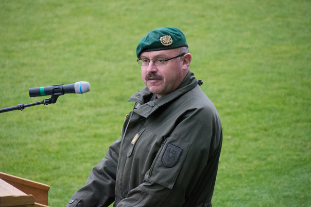 NÖ Militärkommandant Martin Jawurek bei seiner Rede